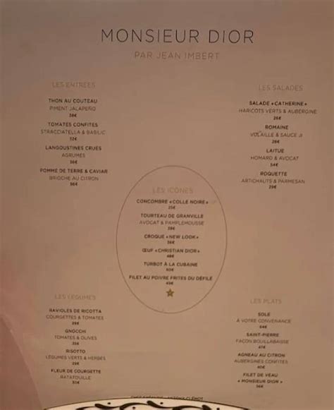 dior bar and lounge|Dior restaurant Paris menu.